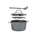 Ninja CW202GY Foodi NeverStick PossiblePot Premium Set 7-Quart Pot Sea Salt Grey