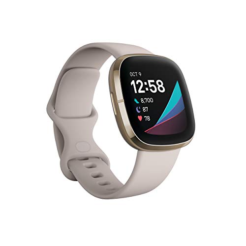 Fitbit Sense Advanced Smartwatch Heart Health Stress Management Skin Temp White