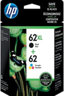HP 62XL and 62 N9H67FN Ink Cartridges Black and Tri-Color 2Pack Genuine 5540