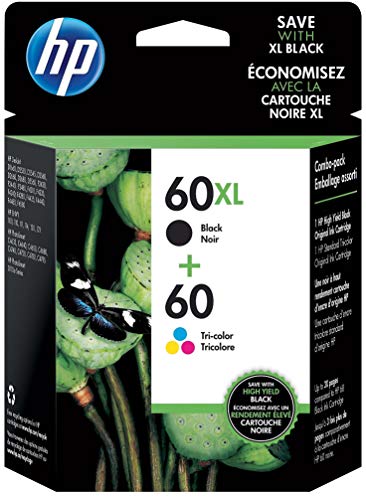 HP 60XL 60 N9H59FN Ink Cartridges Black Tri Color   Genuine D1660 D2530