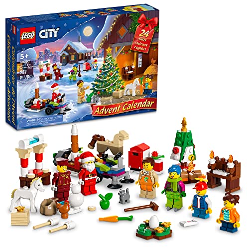 LEGO 60352 City 2022 Advent Calendar Building Toy Set 287 Pieces Ages 5+
