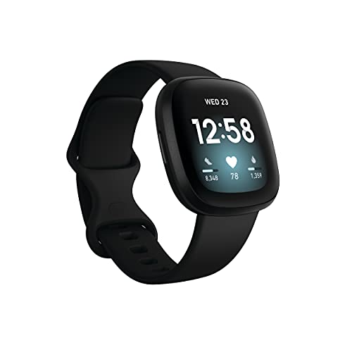 Fitbit Versa 3 Health and Fitness Smartwatch with GPS 24/7 Heart Rate Black