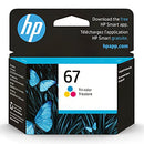HP 67 3YM55AN Ink Cartridge TriColor Genuine 1255 2700 4100 6000 6400 6010e