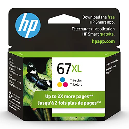 HP 67XL 3YM58AN Ink Cartridge Tri-Color Genuine 1255 2710e 2720e 2721e