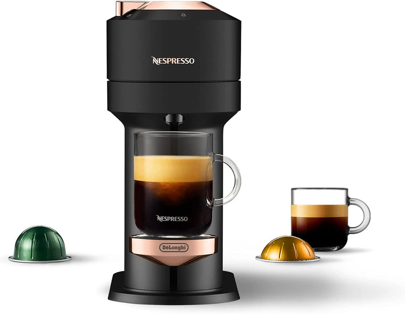 Nespresso Vertuo Next Coffee Espresso Maker by De'Longhi Matte Black Rose Gold