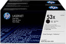 HP 53X Q7553XD Toner Cartridge Black High Yield 2Pack Genuine M2727 M3027 M3035