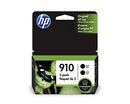 HP 910 3JB40AN Ink Cartridges Black 2Pack Genuine 8015 8018 8020 8022 8025 8025e