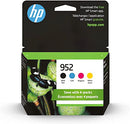 HP 952 X4E07AN Ink Cartridges Black Cyan Magenta Yellow 4Pack Genuine 8702 7720