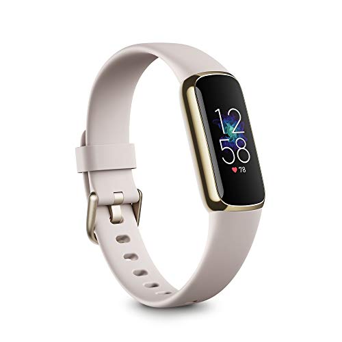 Fitbit Luxe Fitness and Wellness Tracker Stress Management Heart Rate White